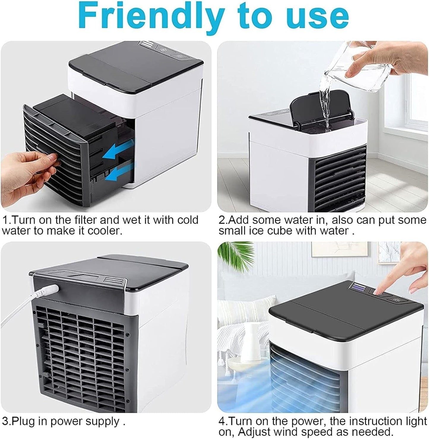 Air Ultra Portable Home Air Cooler | Portable Personal Air Conditioner, Mini Usb 3 In 1 Air Cooler