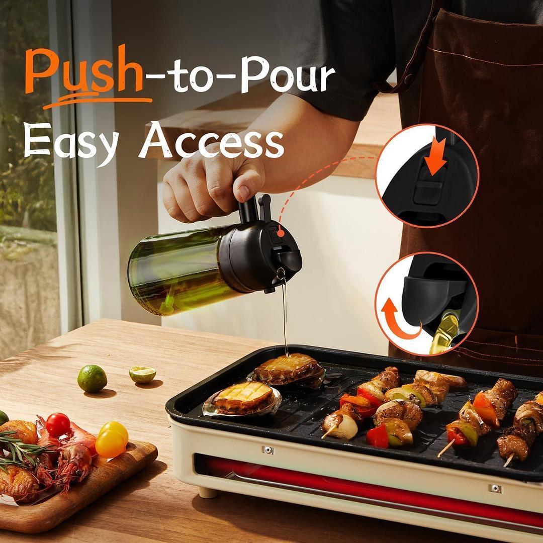 2 In 1 Glass Olive Oil Dispenser